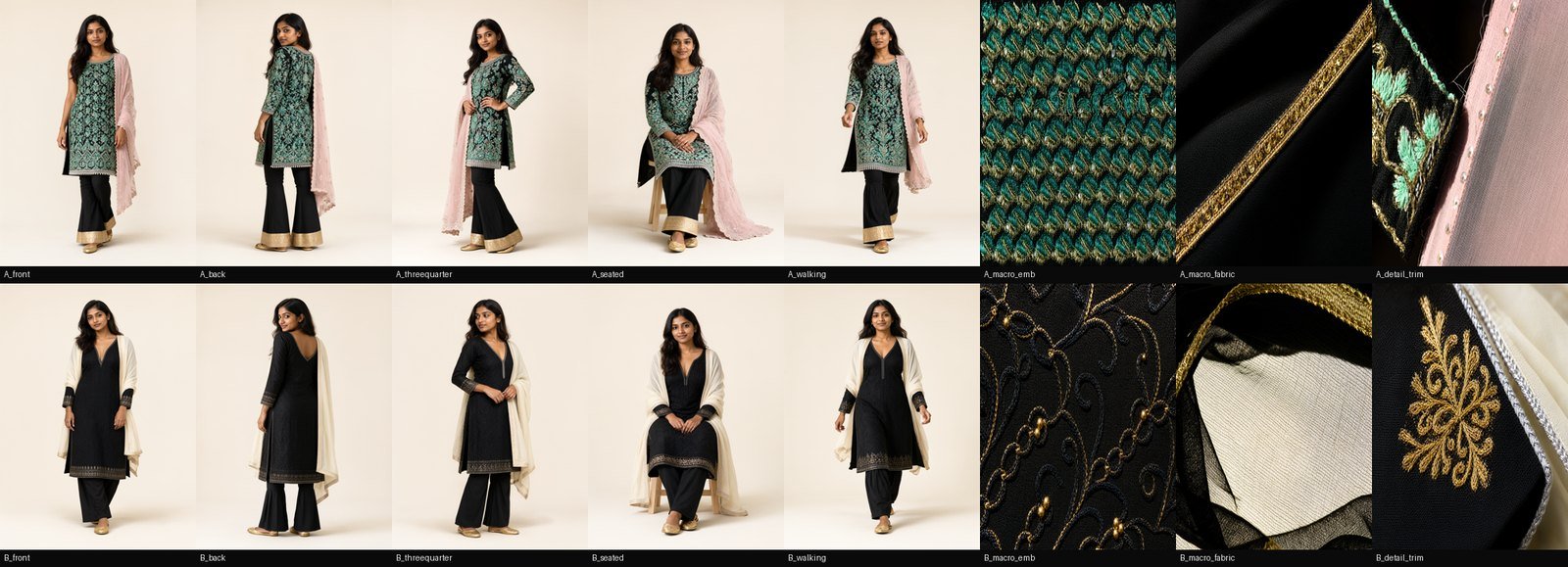 Sixteen stills from one campaign